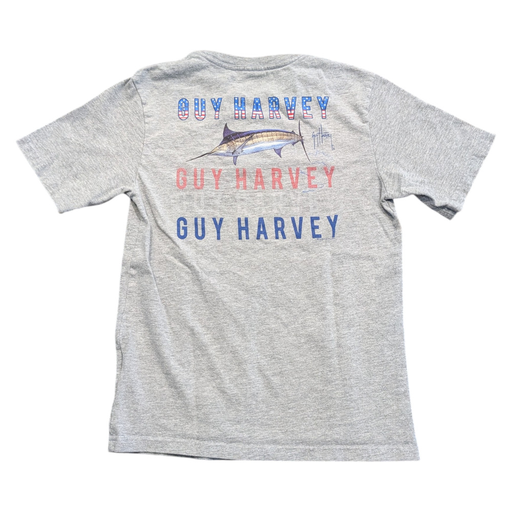 2019 Youth Guy Harvey Patriotic Themed Liberty Marlin Short Sleeve t shirt